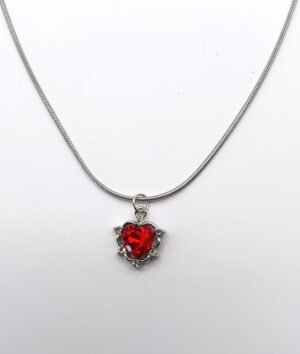 SVN 27 - Small Red Heart with White Crystal Halo