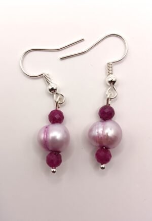 E 24 - Raw Ruby and Pink Pearls