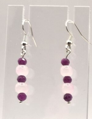 E 55 - Rubies and Rose Quartz